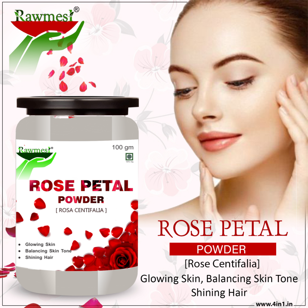 Rawmest rose petal powder (100gm) & Kashmiri rose water (100ml) combo